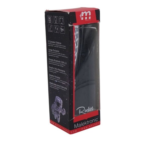 Malektronic Rocket 2.0 Wireless Waterproof Speaker – 2-Channel Stereo Output (Op - Picture 2 of 6